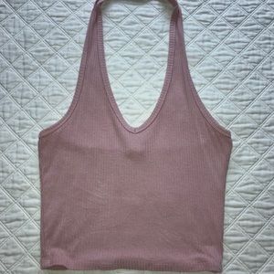 Cropped halter top